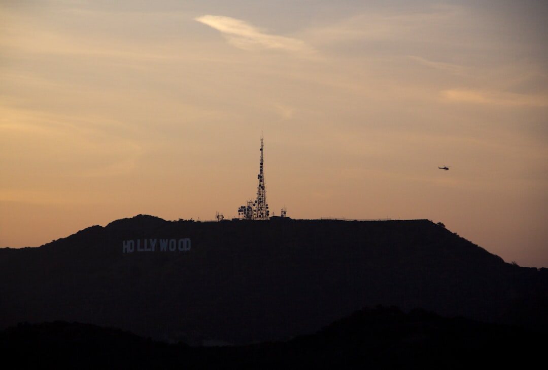 hollywood sign sunset